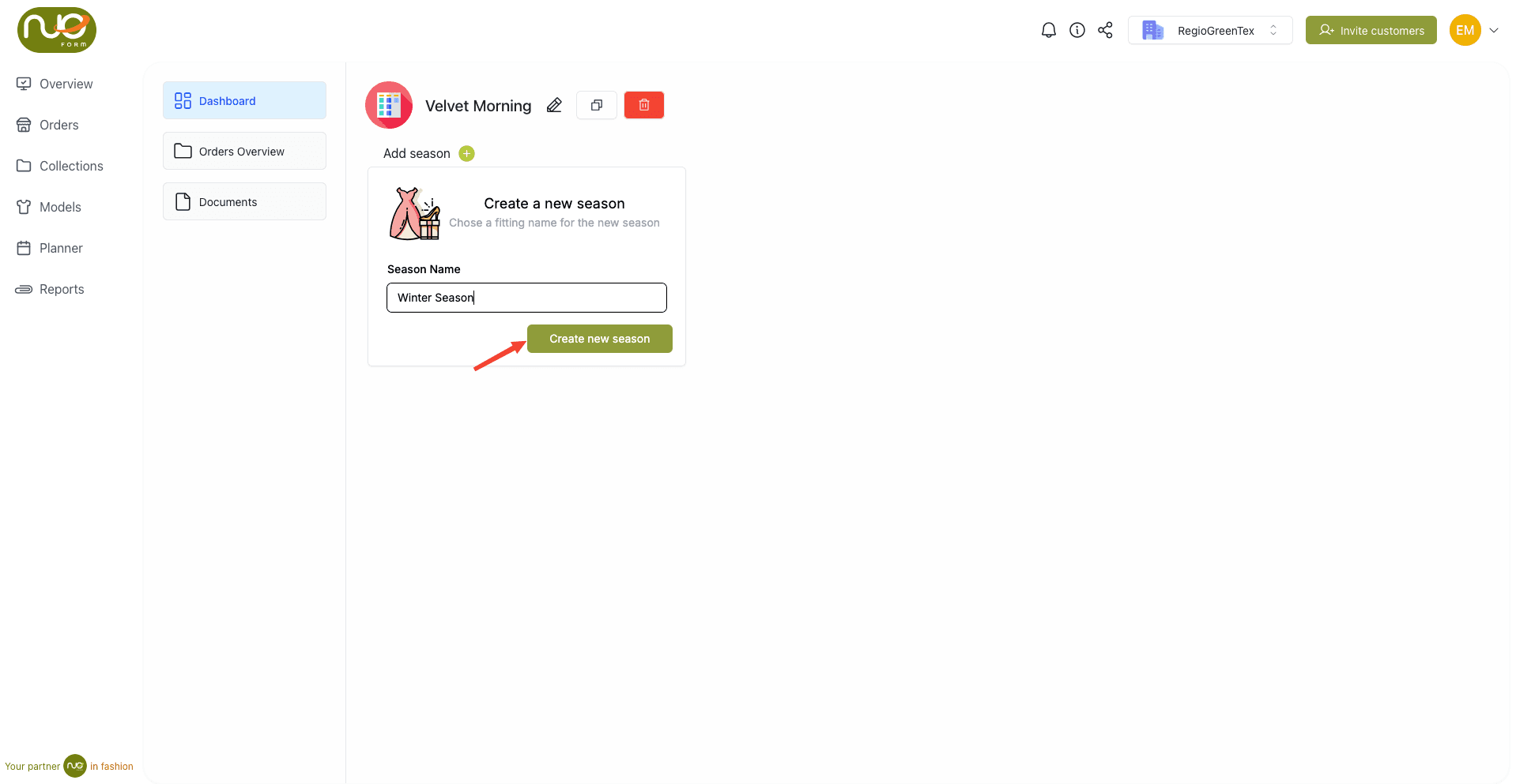 Create Season Step 2